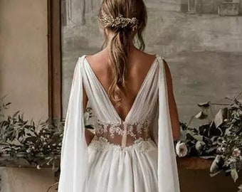 Featured image of post Grecian Wedding Dress With Cape - This is in line with my grecian wedding theme.