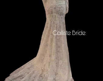 ORAIA Calliste Bride, wedding dress, high quality lace dress, mermaid wedding dress, lingerie inspired wedding dress, illusion dress