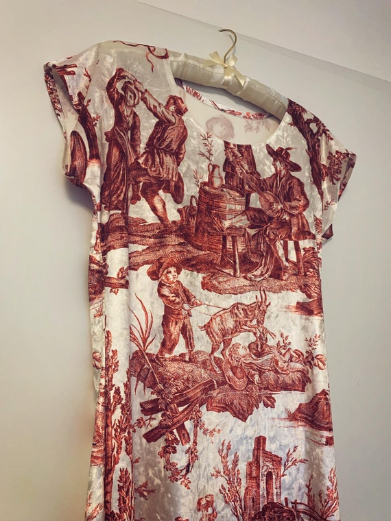 Toile De Jouy Dress Ready to Wear French Dress Vintage Etsy