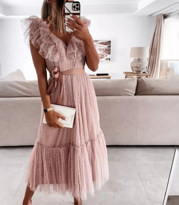 THEODORA Calliste Kleid Seiden Chiffon Kleid Boho Kleid - Etsy Schweiz