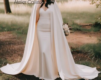 PreOrder Handmade Satin wedding cape