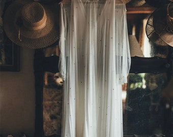 PreOrder Handmade PARISIAN wedding dress vintage 60s style slip silk halter neck with tulle overdress cape