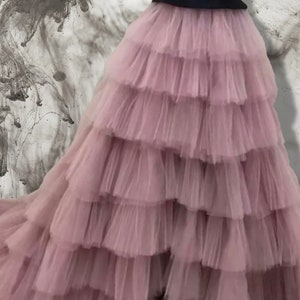 PreOrder Handmade Calliste Bride wedding skirt, tiered skirt, tulle skirt, tiered tulle skirt, romantic wedding dress, pink skirt