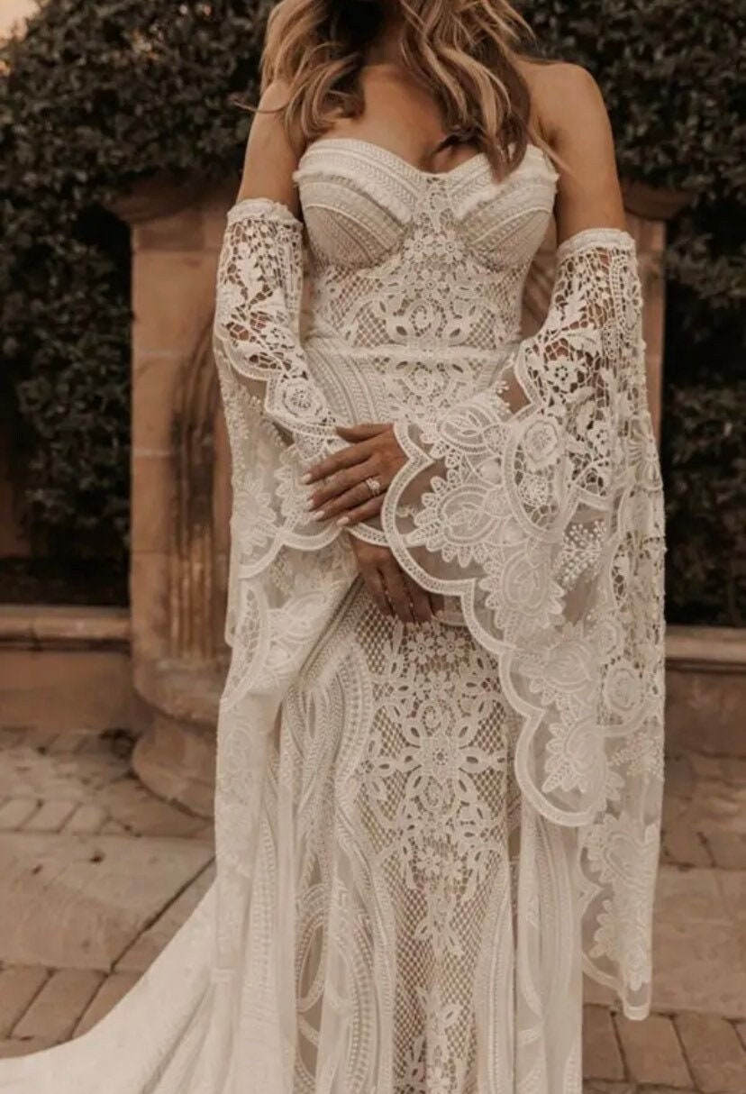 Rustic Cotton Wedding Dress 