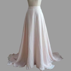 PreOrder Handmade Calliste Bride wedding skirt, boho dress, romantic wedding dress, chiffon maxi skirt, romantic skirt, double color skirt image 6