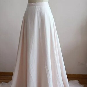 PreOrder Handmade Calliste Bride wedding skirt, boho dress, romantic wedding dress, chiffon maxi skirt, romantic skirt, double color skirt image 5