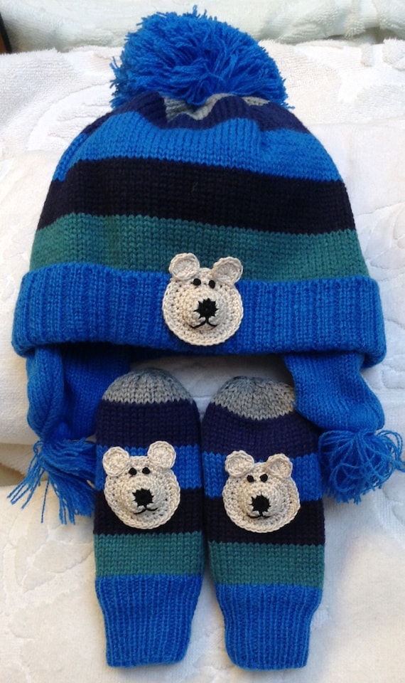 boys beanie teddy bear blue size 1 12 months