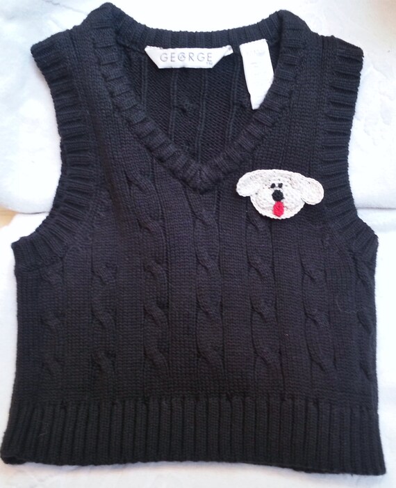 black pullover vest