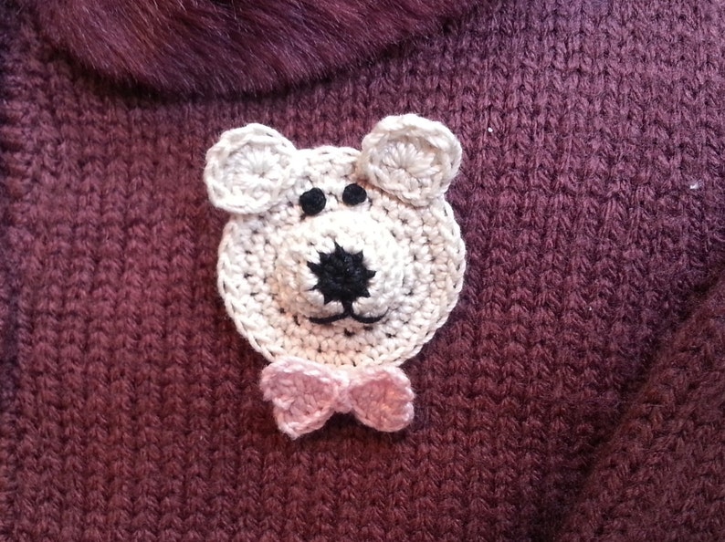 Baby Infant Toddler Girls Chocolate Brown Caridgan Sweater Faux Fur Handmade Teddy Bear Face One Size 12-18 months