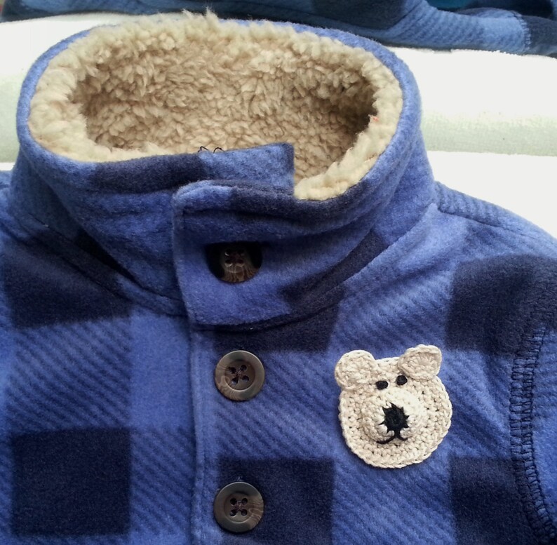 Jungen Baby Kleinkind Kleinkind blau karierten Fleece ...