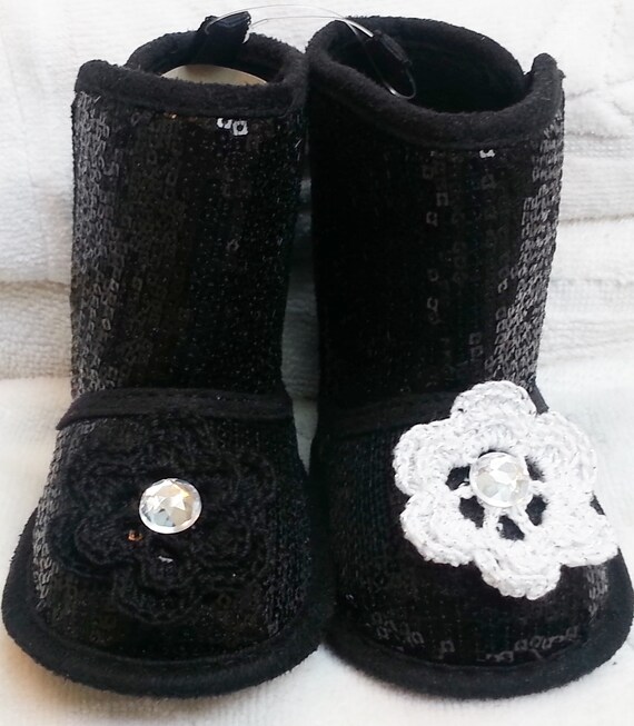 infant black boots