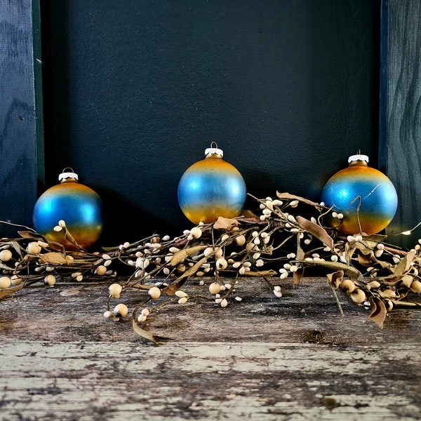 Vintage Ombre Shiny Brite Ornaments set of three
