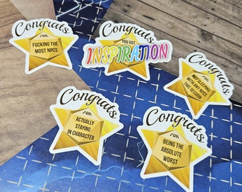 DM Gold Star Awards Vinyl Sticker Set