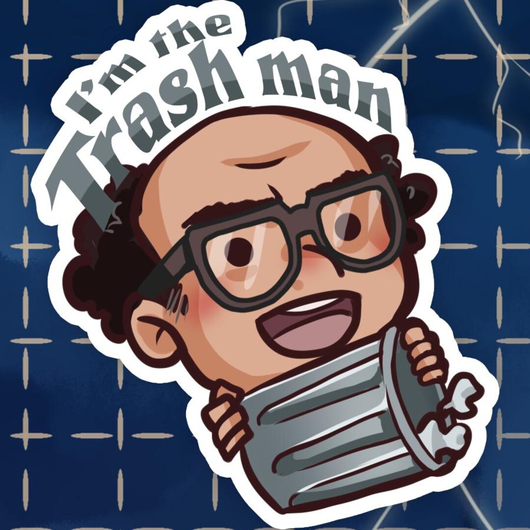 Trash Man Vinyl Sticker - Etsy