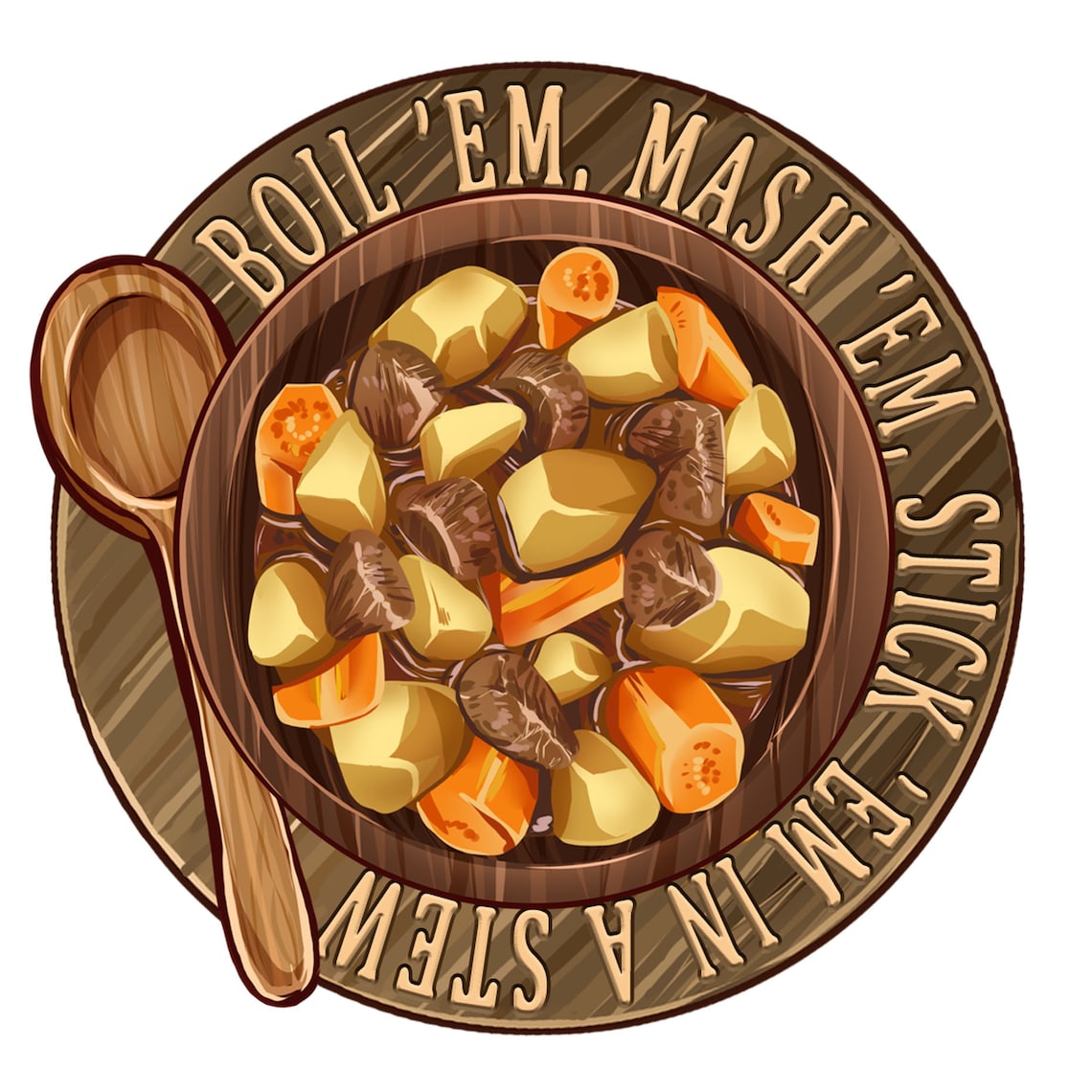 Potato Puns Boil 'em Mash'em Stick Em in A Stew Etsy