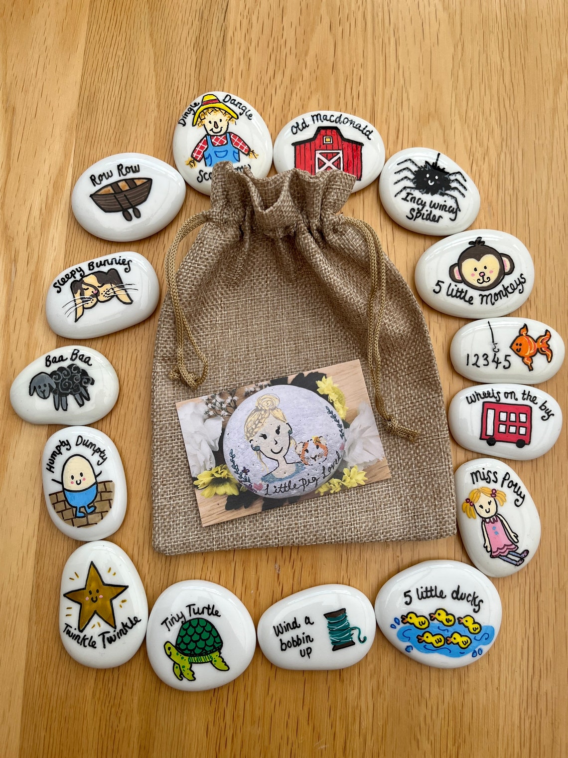 Nursery Rhyme Painted Stones Etsy UK