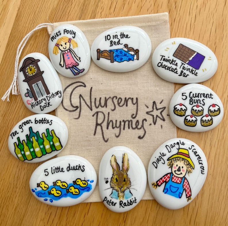 Nursery Rhyme Painted Stones Etsy UK