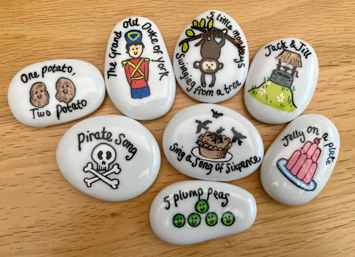 Nursery Rhyme Painted Stones Etsy UK