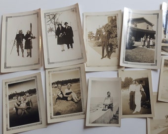 12 Vintage Photos - Old Black and White Photographs - Skiing, Beach, Leisure time, Fashion - 1920s photographs, 1930s photos, 1940s photos