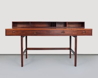 Danish Modern Flip Top Rosewood Desk by Peter Lovig Nielsen