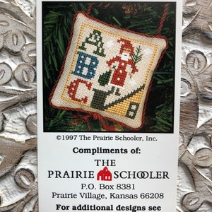 The Prairie Schooler~Cross Stitch Pattern~ABC Santa Minicard