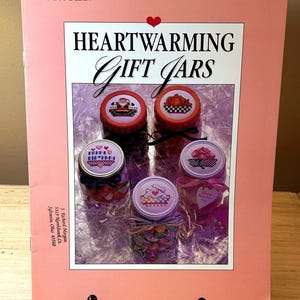LEISURE ARTS~Cross Stitch Patterns~Heartwarming Gift Jars