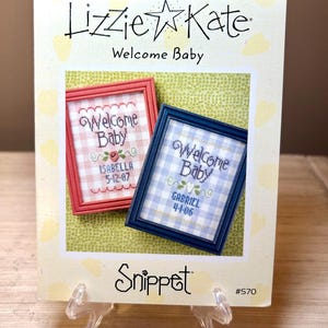 LIZZIE KATE~Cross Stitch Pattern~Welcome Baby Snippet