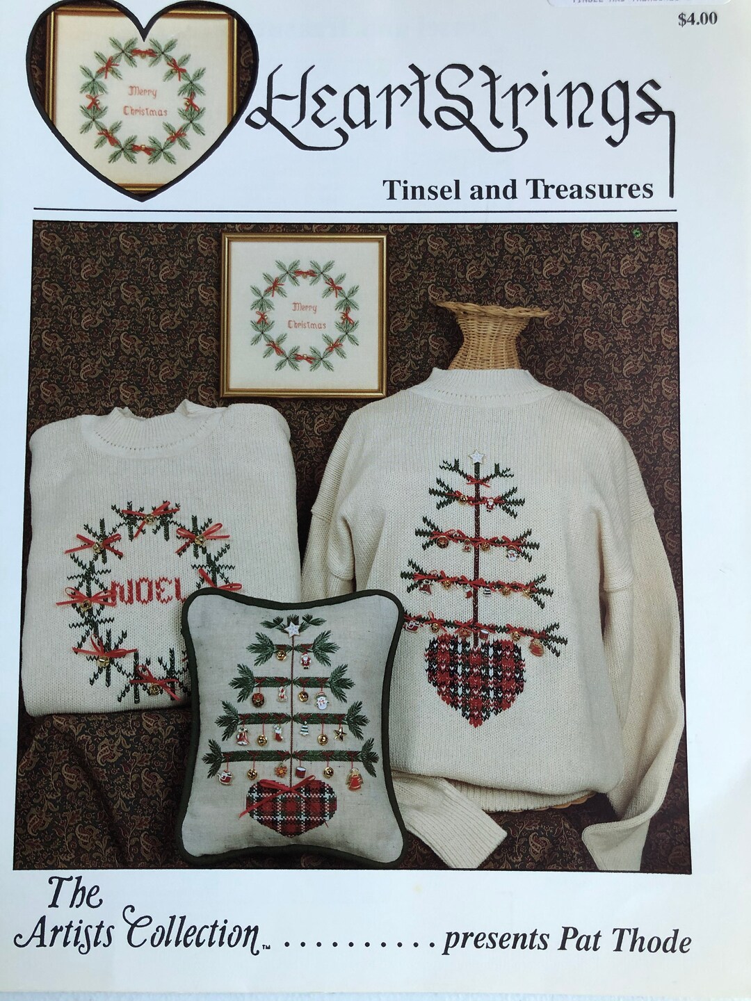 Heartstringscross Stitch Patterntinsel and Treasures Etsy