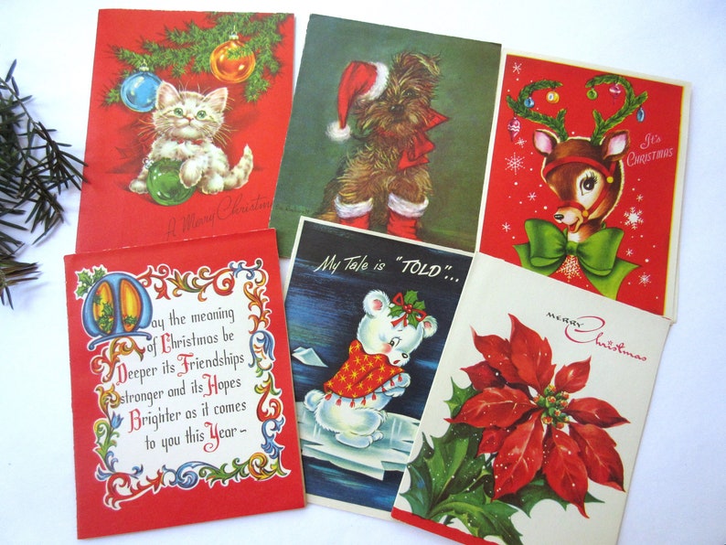 Vintage Christmas Cards Unused Greeting Cards Christmas Etsy