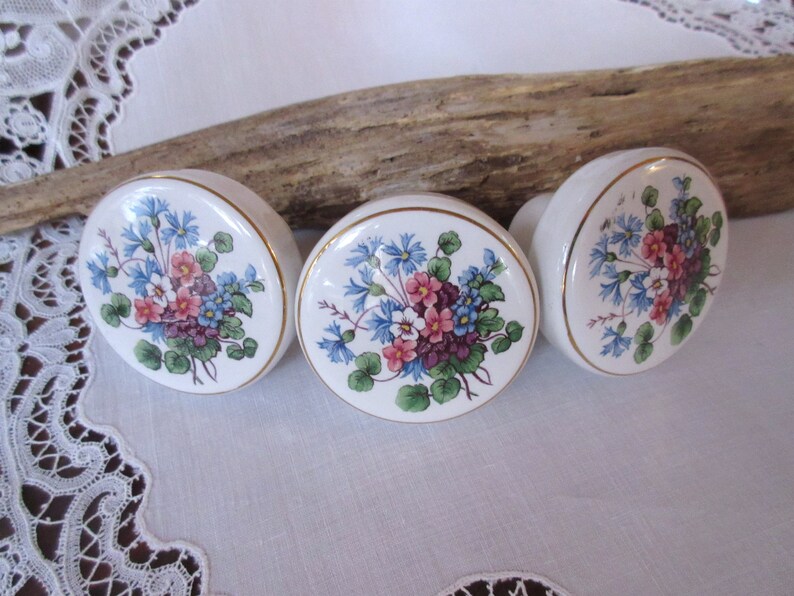 Beautiful Antique Porcelain Door Knobs hand Painted Old Door Etsy