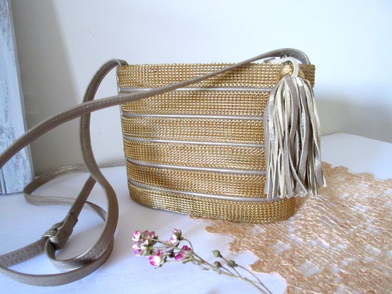 Vintage Purse Sharif Gold Purse Woman Accesso