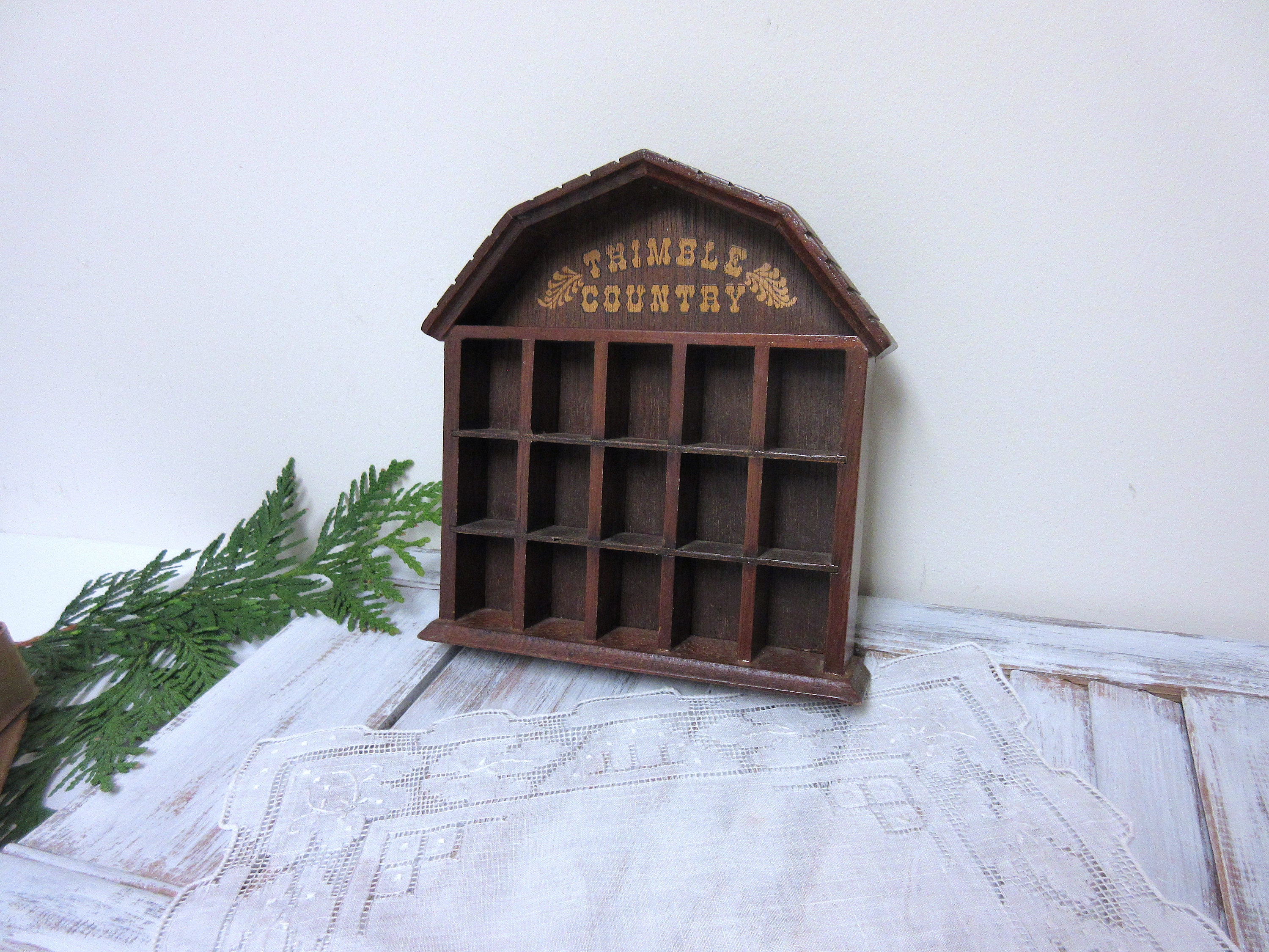 Vintage Wood Thimble Display Rack Vintage Thimble Display Etsy