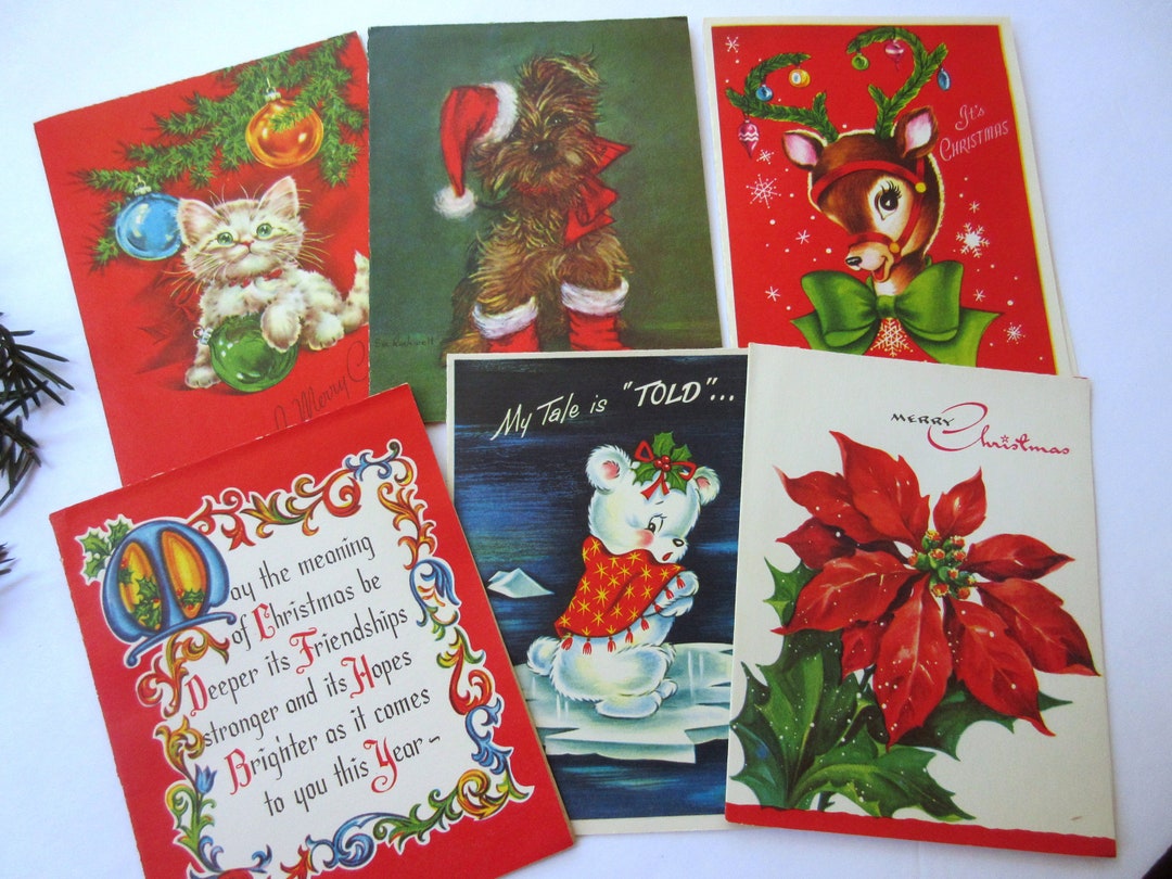 Vintage Christmas Cards Unused Greeting Cards Christmas - Etsy