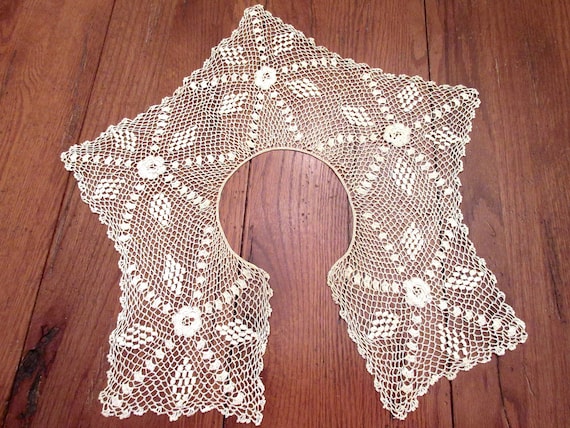 Antique Collar Vintage Collar Lace Collar Croche