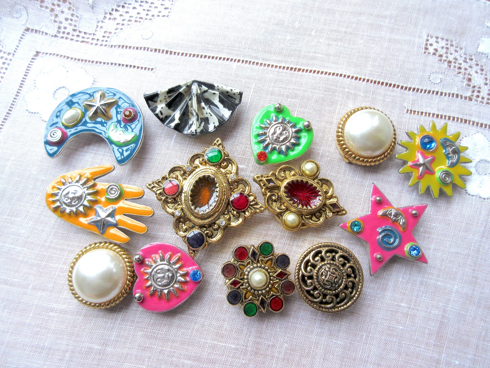 Button Covers Vintage Button Covers Multicolor Etsy