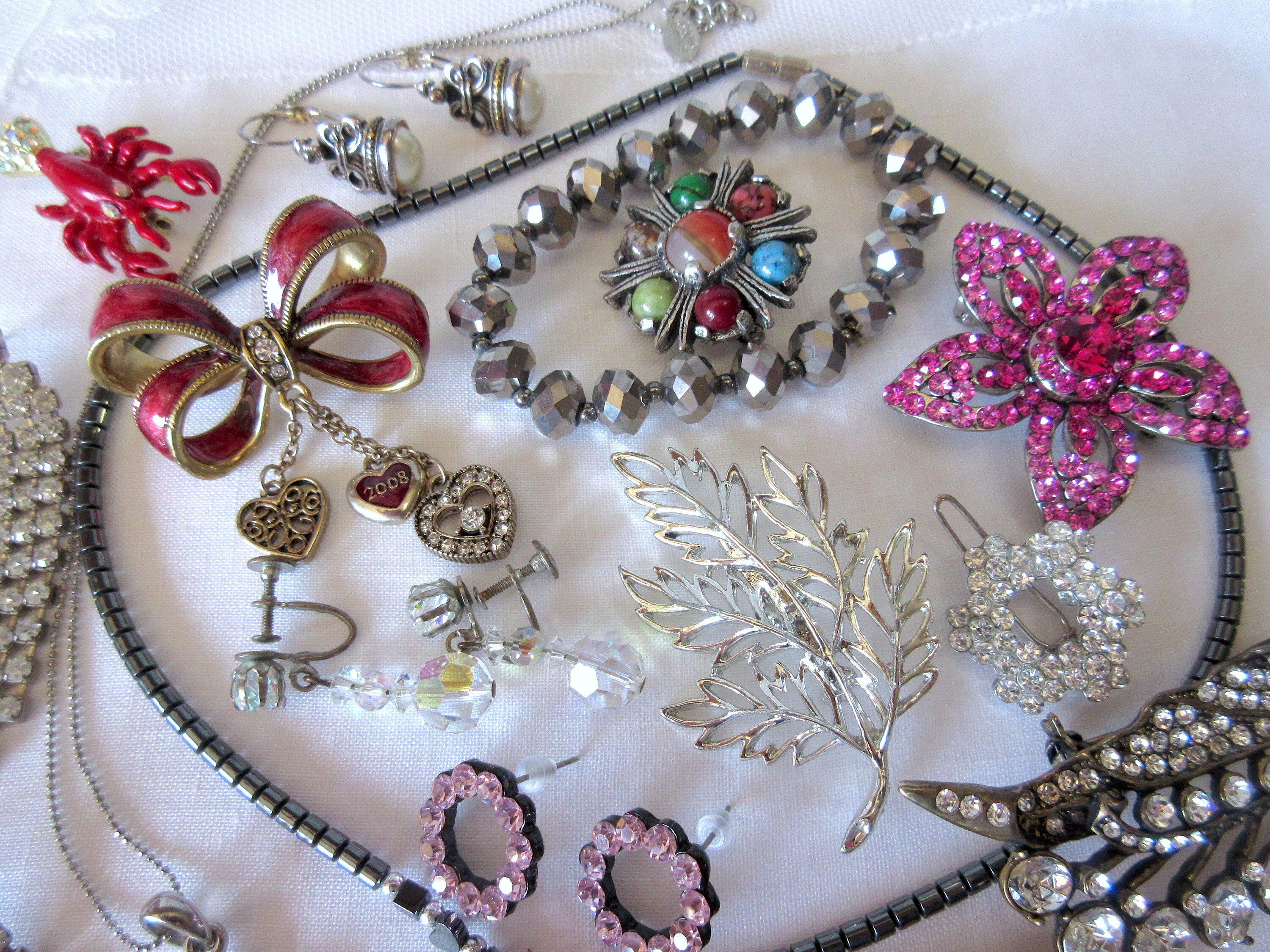 Jewelry lot costume jewelry silver tone jewelry lot Etsy