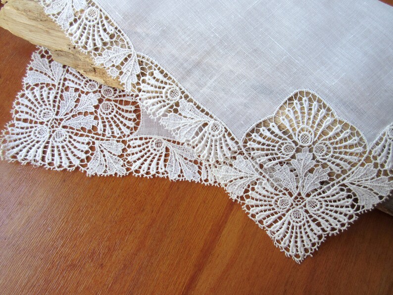 Wedding Handkerchief Vintage Hanky Wedding Handkerchief Ivory Wedding Accessories Bridal Hanky.
