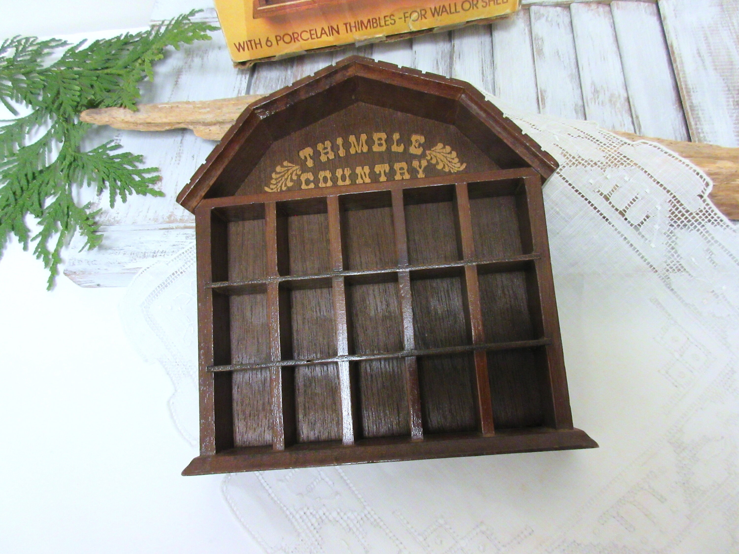 Vintage Wood Thimble Display Rack Vintage Thimble Display Etsy