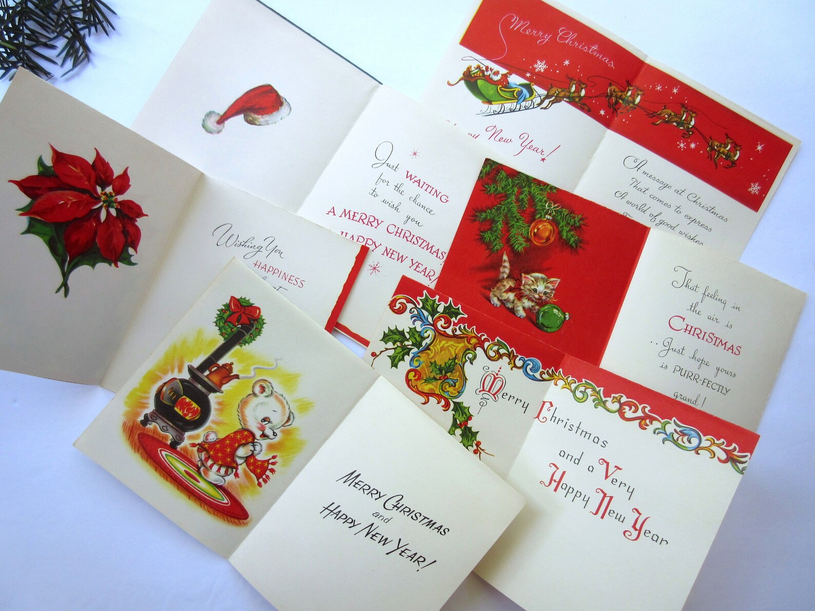 Vintage Christmas Cards Unused Greeting Cards Christmas Etsy