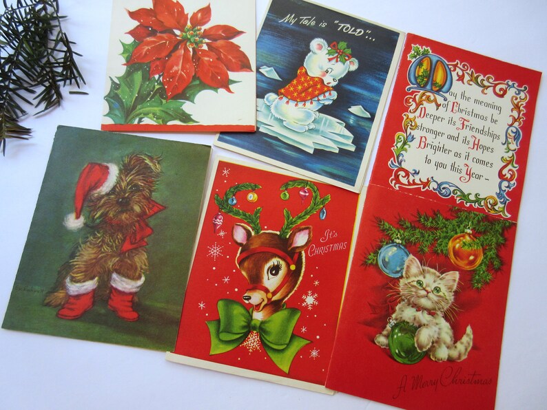 Vintage Christmas Cards Unused Greeting Cards Christmas Etsy