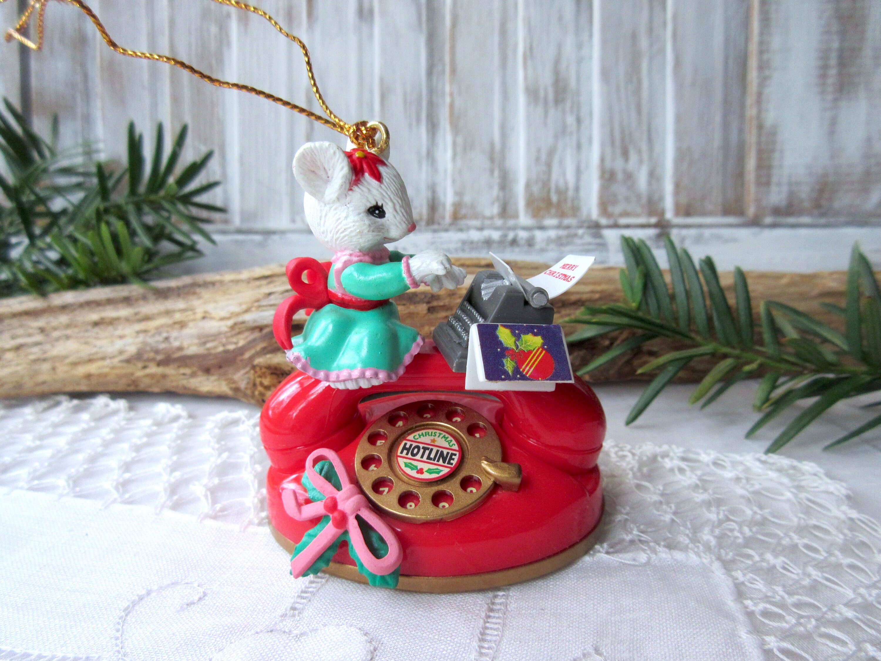 Christmas Ornament Christmas Mouse Vintage Tree Decor Mouse Etsy