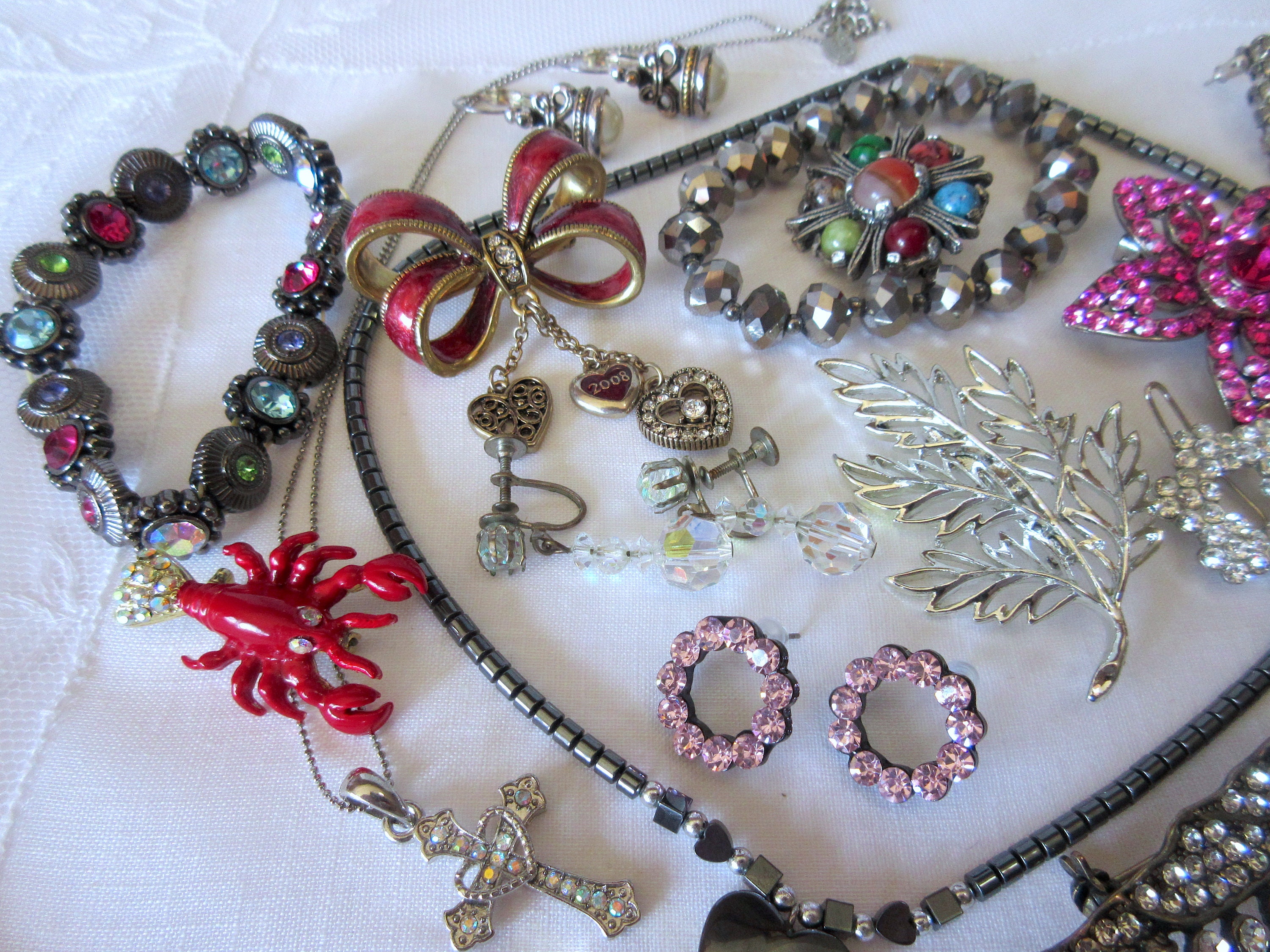 Jewelry lot costume jewelry silver tone jewelry lot Etsy