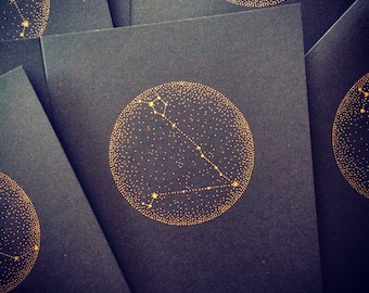 Star Sign Constellation card with matching envelope