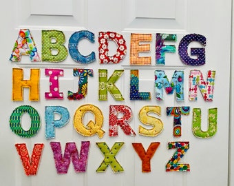 Magnetic Fabric Alphabet Letters - fabric and fun with ABC magnets!