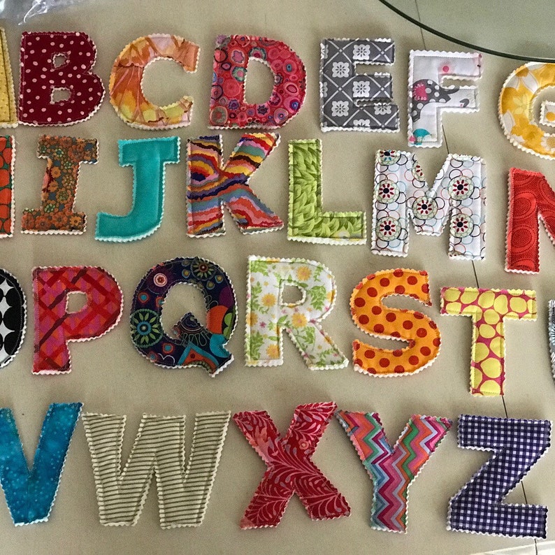 Magnetic Fabric Alphabet Letters tissu et amusement avec des - Etsy France