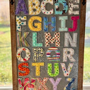 Magnetic Fabric Alphabet Letters - fabric and fun with ABC magnets!