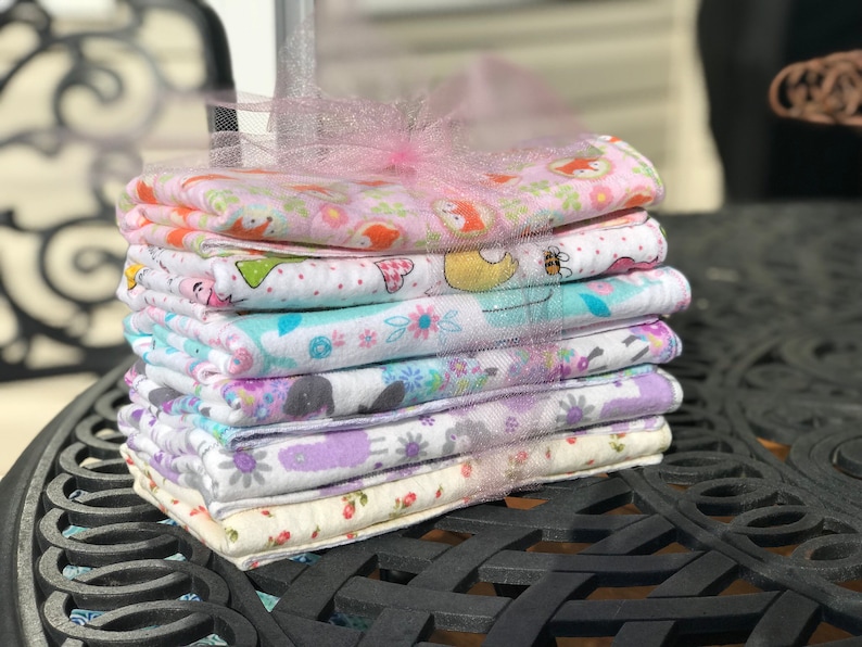 Absorbent cotton diaper burp cloths set of 5 Etsy
