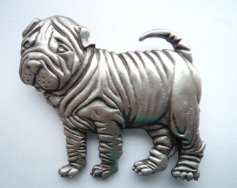 Sharpei Dog Pewter Lapel Pin Jewelry D462F Brooch Sharpei Dog Pewter Lapel Pin Jewelry D462F Brooch