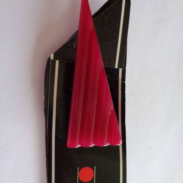 Vintage Buch and Deichmann Art Deco Dark Red Brooch/Pin