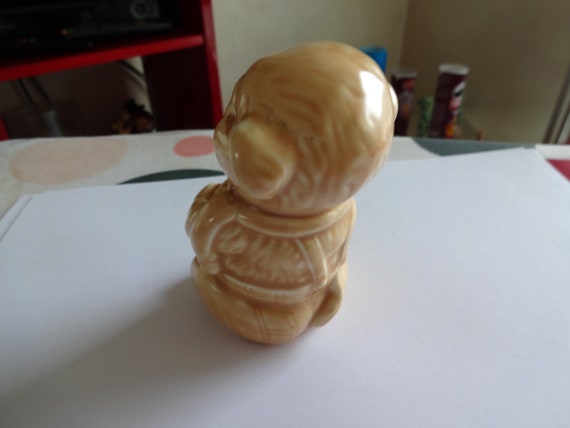 Vintage Sylvac Beige Gloss Small Laughing Bear Or… - image 2